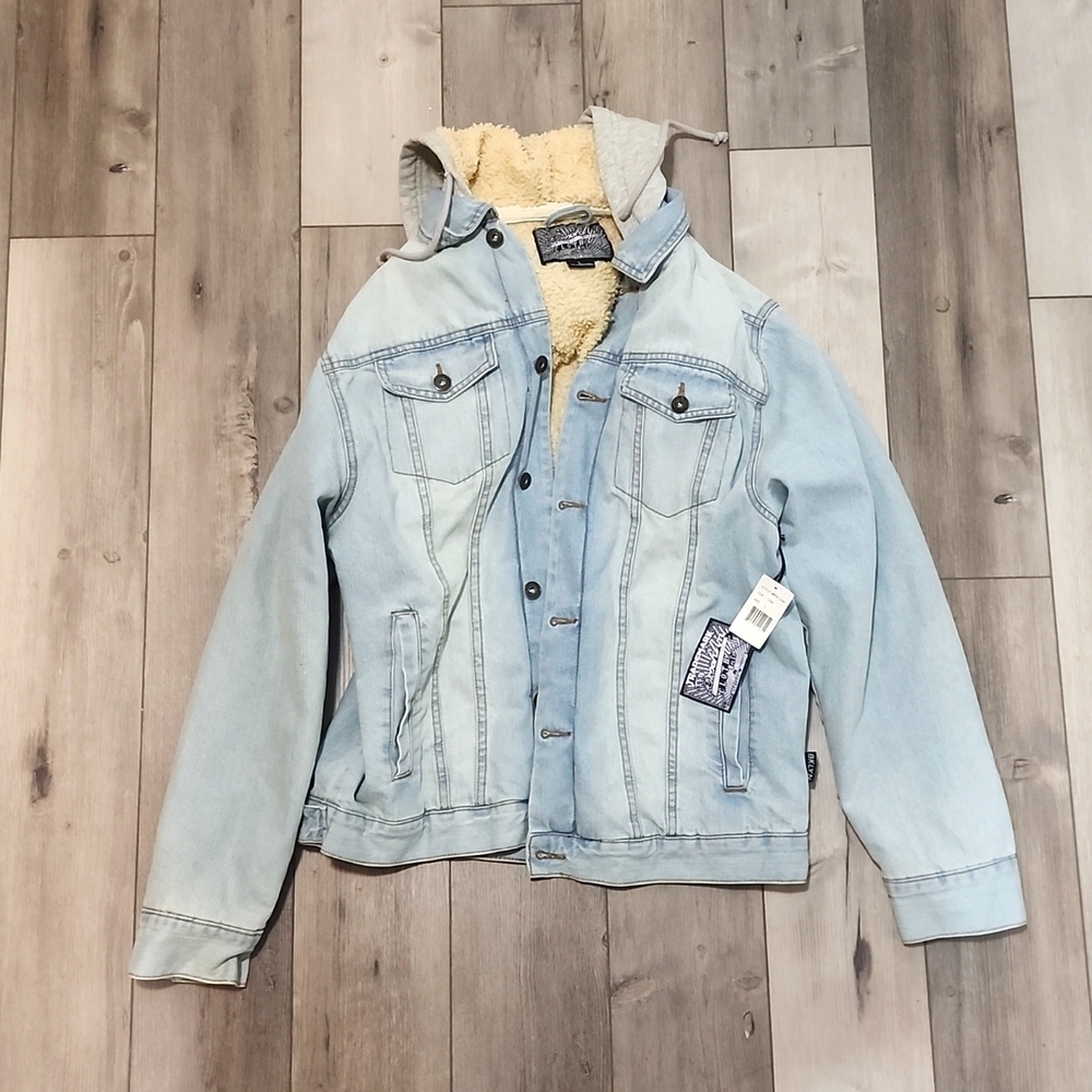 Men's Denim Sherpa-Lined Large